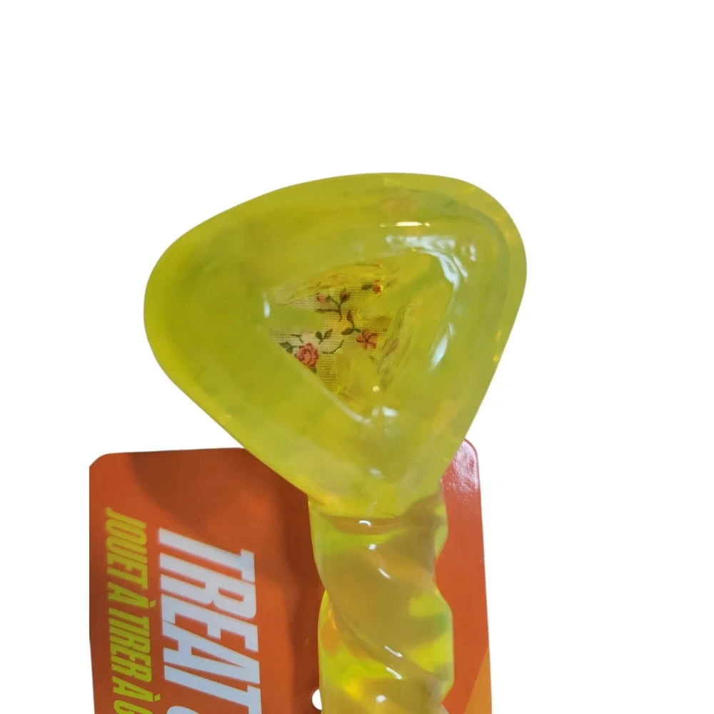 Nerf Dog Treat & Tug Toy Pet One Size Neon Yellow New‎ Durable Interactive 11